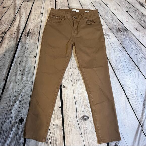 Beija Flor Audrey Ankle Pants Tan Size 8 - Picture 6 of 8